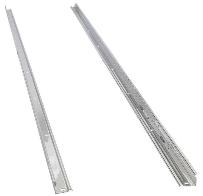 1955-57 Chevrolet, GMC, Bed Angle Strips, Long Bed, Stepside, 89", Polished Stainless Steel