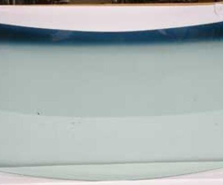1969-70 Buick, Chevy, Pontiac, Oldsmobile, Full Size, Front Windshield Glass, w/o Buiilt In Antenna, 2 & 4 Door Hardtop, Coupe, Convertible, Light Green Tint, with Blue/Green Upper Shaded Band