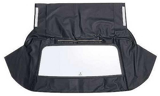 1971-75 Impala, Convertible, Rear Window Only, Glass, w/o Defroster, Stayfast Canvas Cloth, Black