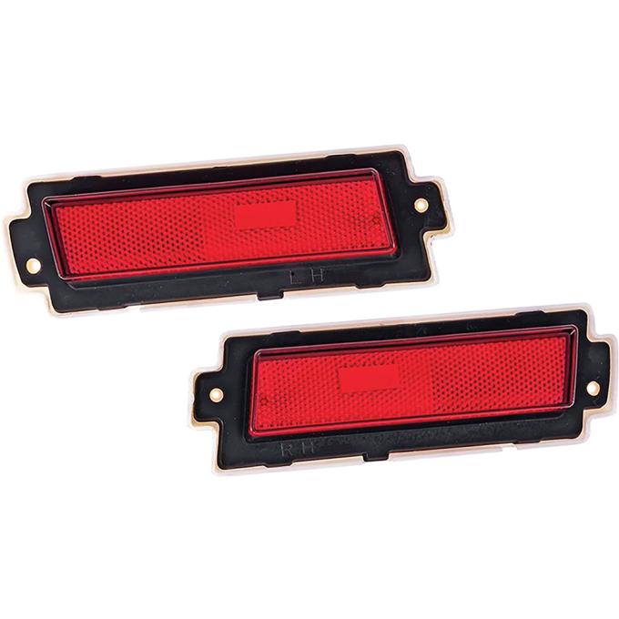1981-88 Chevrolet Monte Carlo, Rear Side Marker Lamp Assemblies, Red, LH and RH