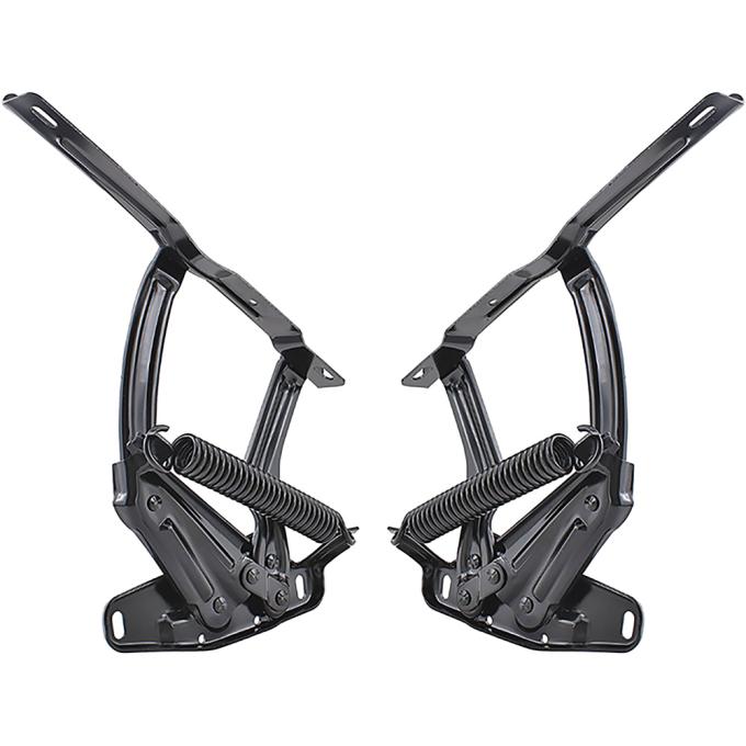 1969 Chevelle, El Camino, Impala, Bel Air, Biscayne, Hood Hinge and Spring Assemblies, LH & RH, Pair