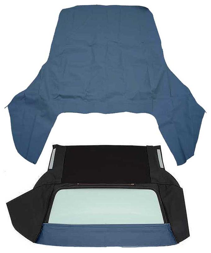1971-76 GM B-Body, Convertible Top Kit, With Glass Window, With Zipper, Vinyl, Dark Blue