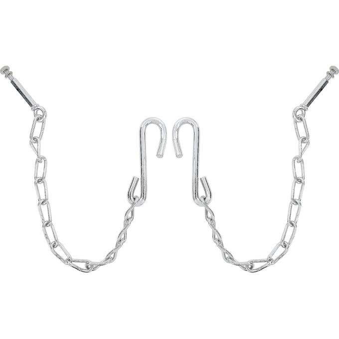 1954-87 Chevrolet, GMC Stepside Pickup, Tailgate Chain Set, with Hardware, Chrome Plated
