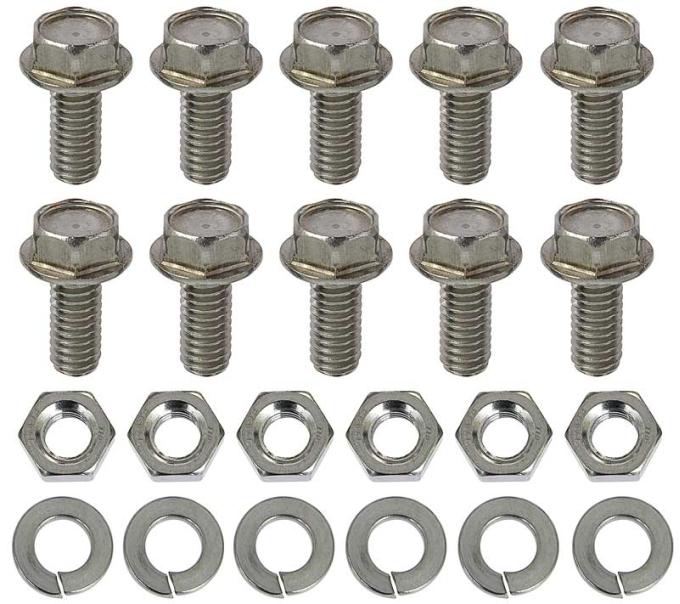 OER 1954-87 Chevy, GMC Pickup Truck, Front Bed Panel Hardware, Fleetside With Wood Floor or Stepside Models, Stainless Steel 100615