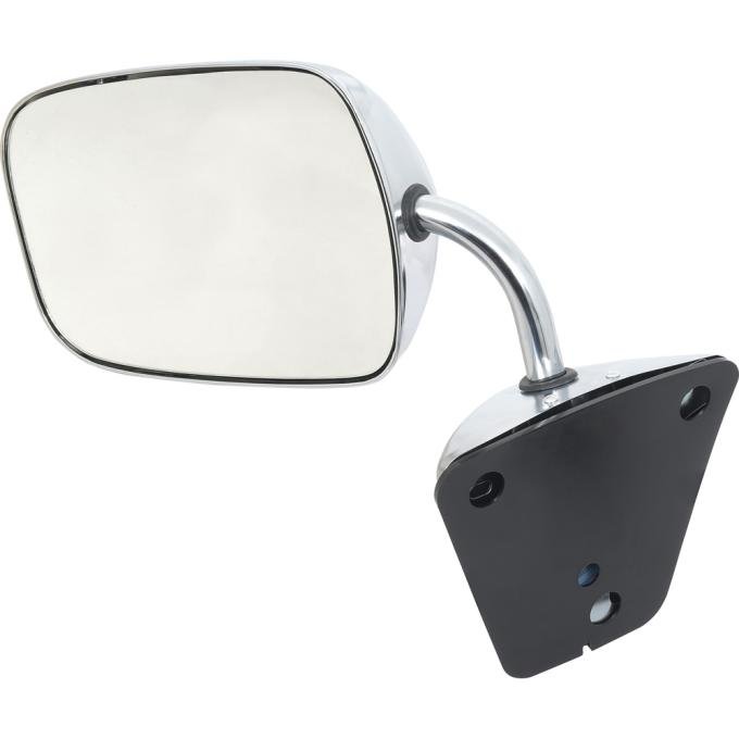 1973-91 Chevy, GMC Pickup, Blazer, Jimmy, Suburban, Manual Outer Door Mirror, Chrome, LH or RH, Each