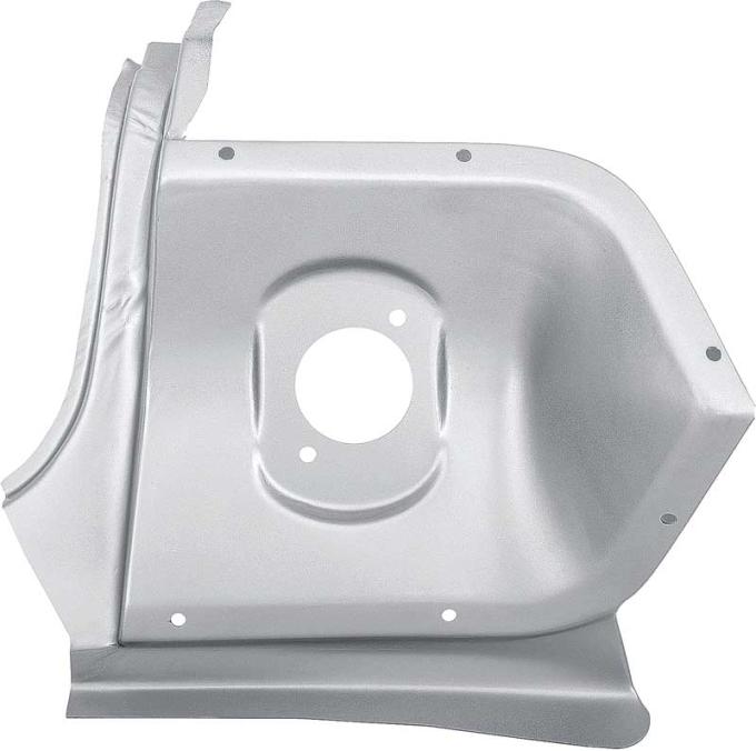 OER 1963 Impala, Bel Air, Biscayne, Tail Lamp Mounting Panel, RH Passenger Side, Silver Weld Through Coated B1745W