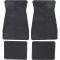 1973-93 GM, Rubber Floor Mat Set, with GM Logo, Factory Style, Set of 4, Black, Various Models