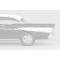 1957 Chevy Bel Air, 210, Upper Short Curve Quarter Molding, Polished Stainless Steel, 2 Door, LH, Driver Side