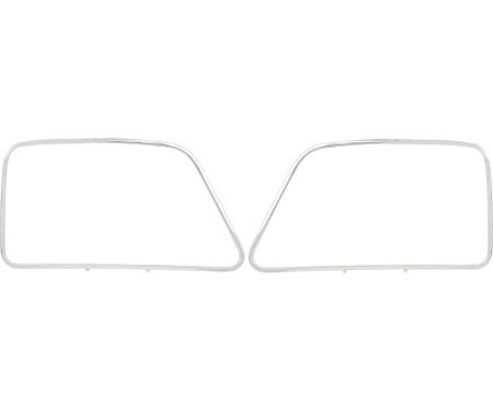 OER 1949-1955 Chevrolet, GMC Pickup Truck, Door Window Frame Molding, Stainless Steel, LH & RH, Pair 14855
