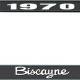 OER 1970 Biscayne Style #2 Black and Chrome License Plate Frame with White Lettering LF2267002A