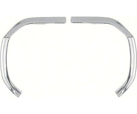 OER 1964 Impala, Bel Air, Biscayne, Outer Grill Eyebrow Moldings, RH & LH, Pair K115