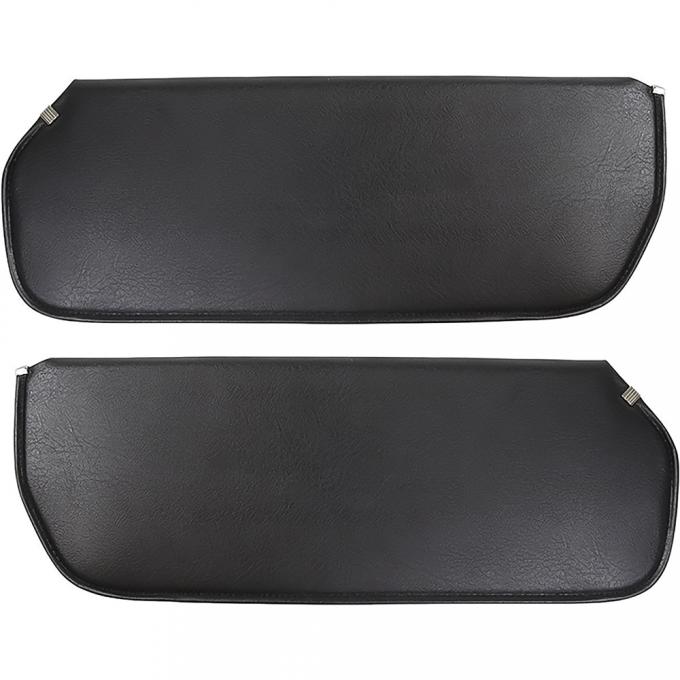 1973-91 Chevy, GMC Pickup, Blazer, Jimmy, Suburban, Padded Vinyl Sunvisors, Black, Economy, Pair AH101A