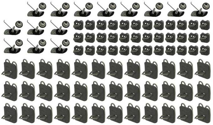 OER 1962-66 Chevrolet Pickup, Side Molding Clip Set, Upper and Lower, Short Bed, 86-Pieces T1464