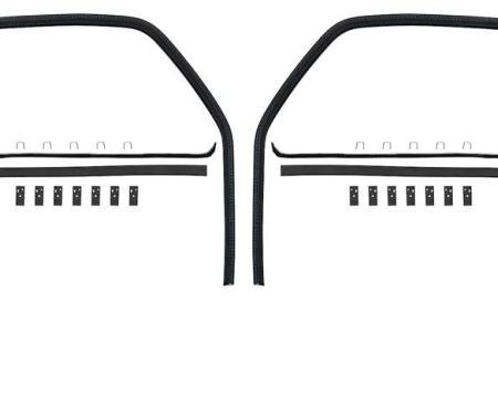 OER 1947-50 Chevrolet, GMC Pickup Truck, Windowfelt Glass Run Set, without Division Bar, RH & LH, 6 Piece Set CR1055