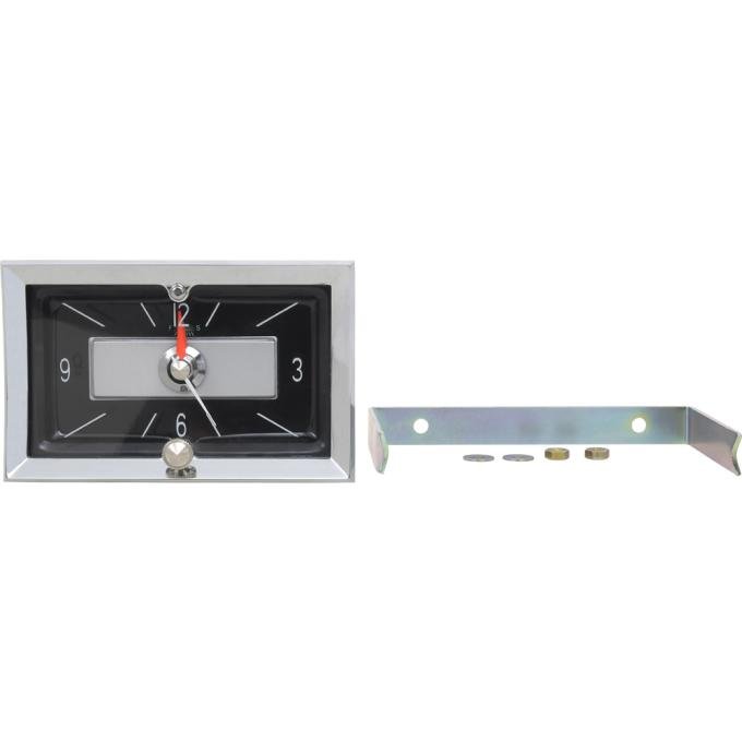 OER 1957 Chevrolet Bel Air, 150, 210, Nomad, In-Dash Clock with Quartz Movement , Black Face 3733684