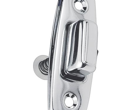 1967-68 Chevelle, Malibu, El Camino, Impala, Nova, GTO, Tempest, LeMans, Buck Seat Release Button and Bezel Assembly, Chrome, LH or RH