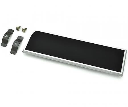 OER 1967 Various Chevrolet Models, Radio Delete Plate, Black Pebble W/Chrome Edge RD2606P