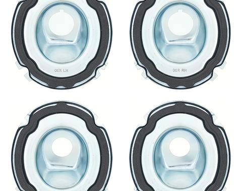 OER 1965 Chevy Biscayne, Tail Light & Back Up Light Housing Base, 4 Piece Set *881279