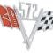 OER 1963-72 Chevrolet, "572 Crossed Flags", Front Fender Emblem, Each FE572