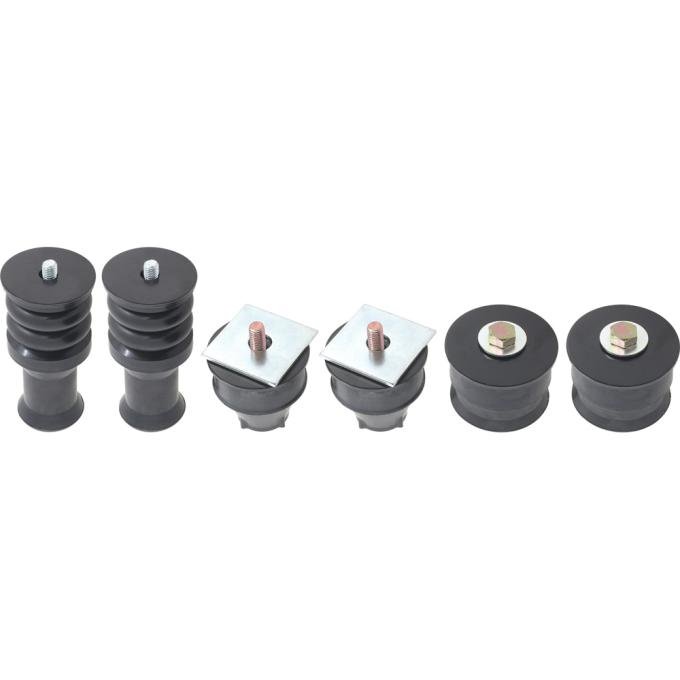 OER 1973-80 Chevy, GMC K10, K20 Pickup, Body Mount Set, Fleetside, Standard Cab, 4WD, 1/2, 3/4 ton, 6 Bushings, 28 Total Pieces T71202