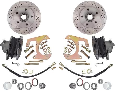OER 1947-59 Chevrolet, GMC Pickup, Front 5 Lug Disc Brake Conversion Set, 5 x 4-3/4" Lug Pattern, Drilled and Slotted 11" Rotors PB10219B