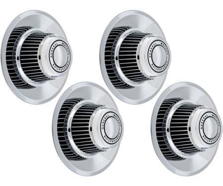 1968-81 Rally Wheel Hub Cap, with General Motors Corporation, Set of Four
