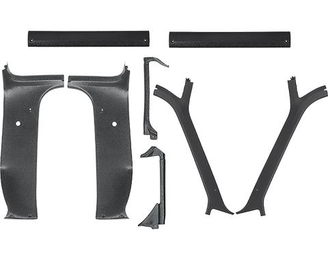 OER 1981-91 Chevrolet, GMC Pickup Truck, Interior Headliner Molding Set, Pillar Posts, Side Moldings, 8 Piece Set *15256
