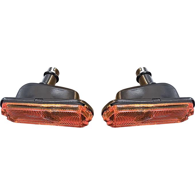 OER 1963 Impala, Bel Air, Biscayne, Park Lamp Assemblies, Amber Lens, LH and RH C1712