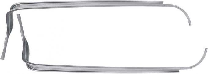 OER 1963-64 Impala, Bel Air, Biscayne, Trunk Weatherstrip Channel Set, Silver Weld-Thru Coated 14739W