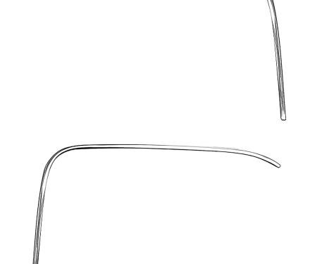 OER 1973-86 Chevy, GMC C/K, 1987-91 R/V, Stainless Steel Drip Rail Molding Set, 2 Piece Set *T71096