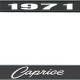 OER 1971 Caprice Style #1 Black and Chrome License Plate Frame with White Lettering LF2277101A