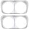 1968 Impala, Caprice, Bel Air, Biscayne, Headlamp Bezel Set, Chrome Die-Cast, Pair