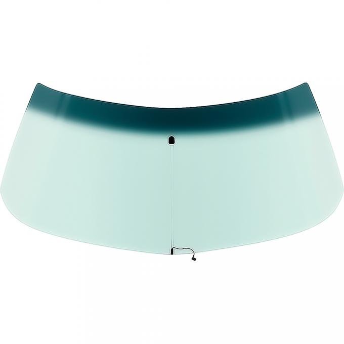 OER 1971-76 GM B-Body Coupe/Hardtop, Windshield Glass, Without Antenna, With Mirror Bracket, Green Tint, With Blue/Green Shade DW782T