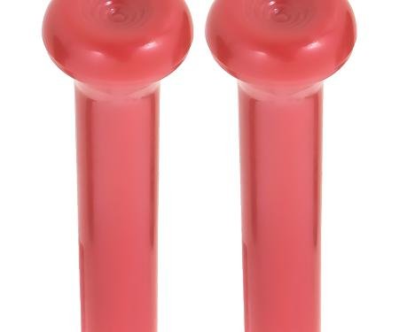 OER 1968-91 GM, Door Lock Knobs, Standard Interior, Smooth Design, Red, Pair CLK802