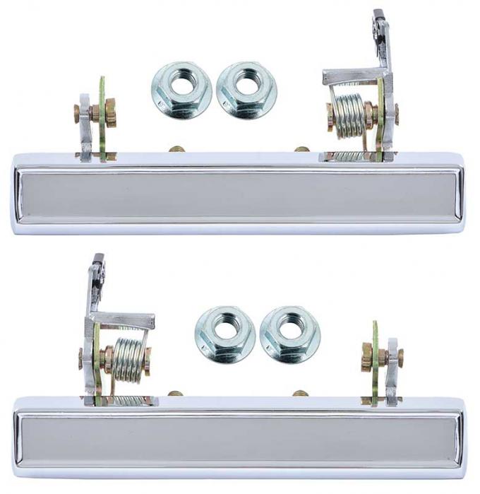 1976-88 GM Models, Exterior Door Handle, Chrome, Pair