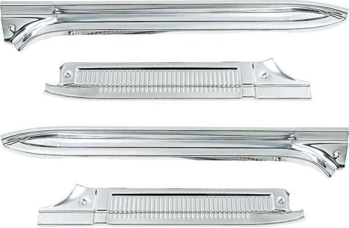 1973-89 Chevy, GMC Crew Cab, Suburban, Front Door Sill Plate Set, LH and RH, 4 Piece Set