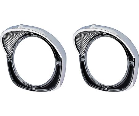OER 1957 Chevrolet Bel Air, 150, 210, Nomad, Headlamp Bezels, Pair TF400002