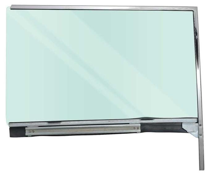 1955-57 2-Door Hardtop/Convertible Door Glass Assembly RH Green Tint