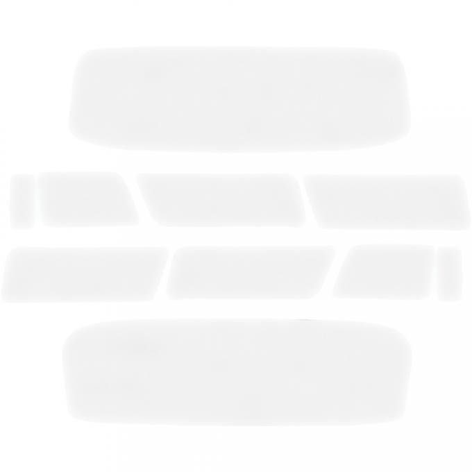 1957 Chevrolet Nomad, Pontiac Safari, 10-Piece Glass Set, Clear Windshield, Clear Side and Back Glass