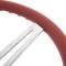 1969-72 GM, Comfort Grip Cushioned Steering Wheel Kit, 3-Spoke, Silver Spokes, Red Grip