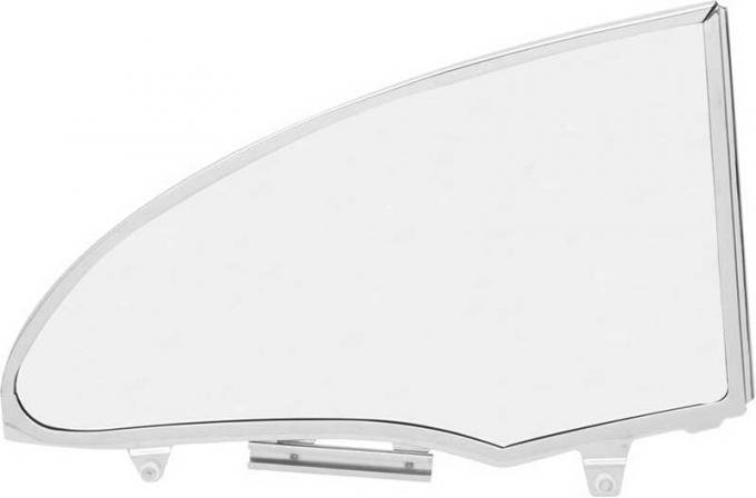 1955-57 2-Door Hardtop LH Grey Custom Tint Quarter Glass Assembly