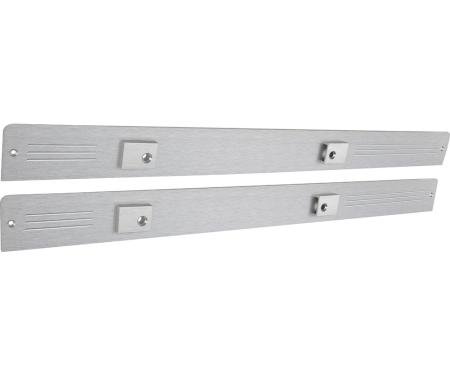 OER 1981-87 Chevy, GMC Pickup, Blazer, Jimmy, Suburban, Billet Door Panel Inserts, For Models with Door Panel Straps, Pair T6153