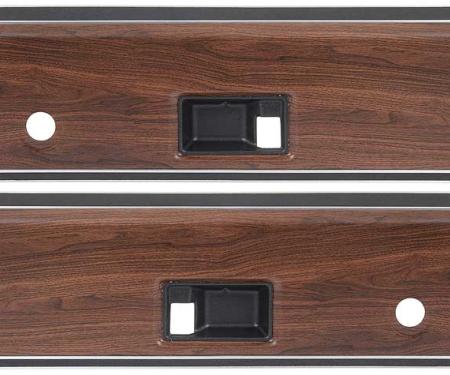 OER 1973-76 Chevy, GMC Pickup, Blazer, Jimmy, Suburban, Front Door Panel Woodgrain Inserts, Steel, Large, Pair TL3117