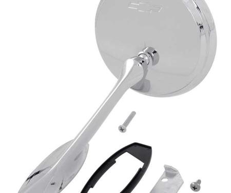 OER 1965-66 Impala, Biscayne, Caprice, Outer Door Mirror, with Bow Tie, RH Passenger Side 3877975