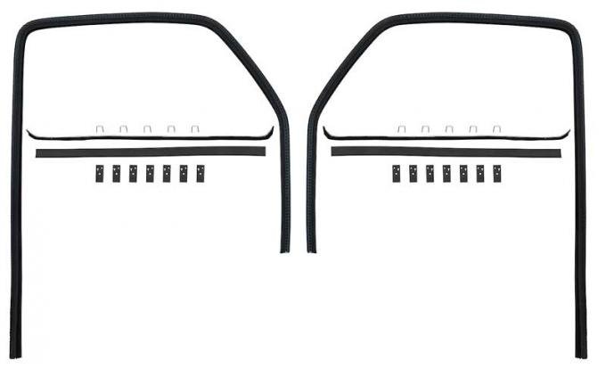 OER 1947-50 Chevrolet, GMC Pickup Truck, Windowfelt Glass Run Set, without Division Bar, RH & LH, 6 Piece Set CR1055
