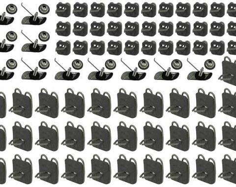 OER 1962-66 Chevrolet Pickup, Side Molding Clip Set, Upper and Lower, Long Bed, 94-Pieces T1465