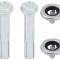 1970-72 GM, Door Lock Knob Kit, Plastic, Chrome Knobs, With Narrow Ferrules