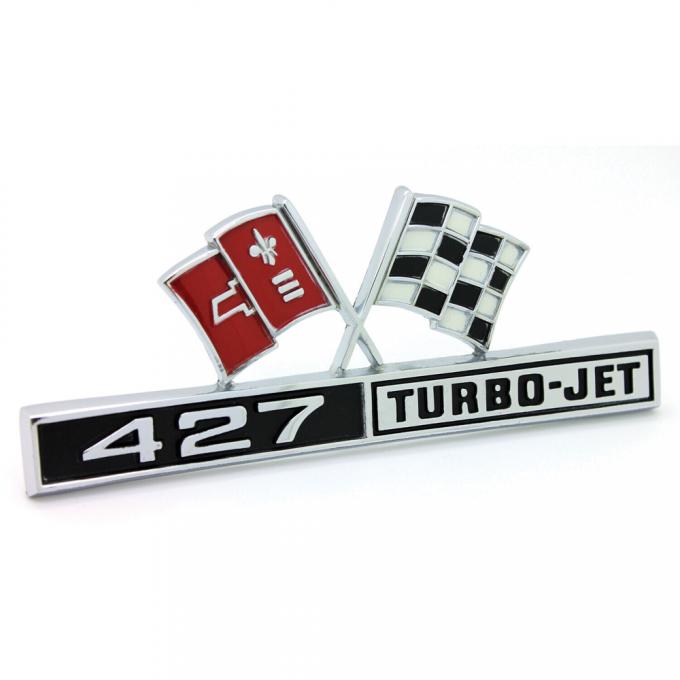OER 1966-67 427 Turbo Jet Flag Fender Emblem , Each 3876425
