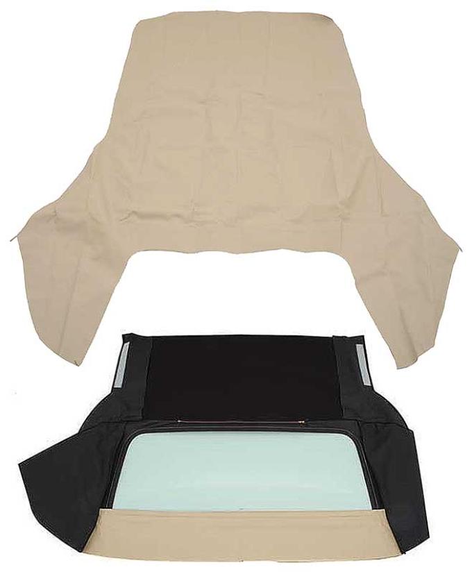 1971-76 GM B-Body, Convertible Top Kit, With Glass Window, With Defrost, Vinyl, Dark Tan