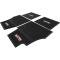 1955-57 Chevy Bel Air, 150, 210, Nomad, "Chevrolet" Crest Ribbed Rubber Floor Mat Set, Black, 4 Piece Set
